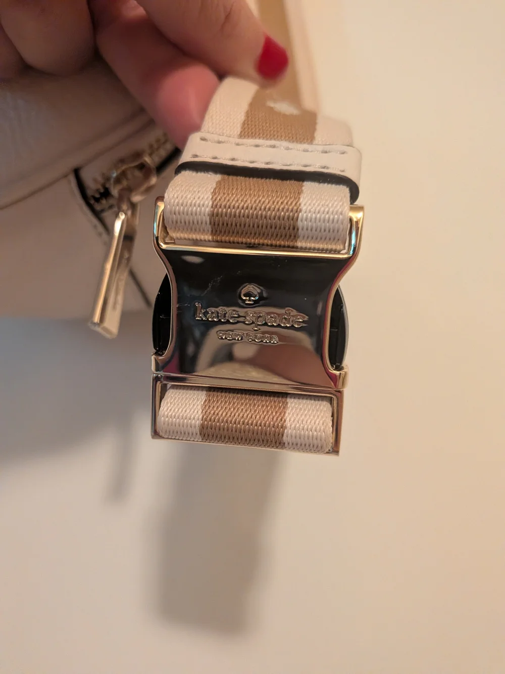 Kate Spade Pebbled Leather Belt Bag in Off-White